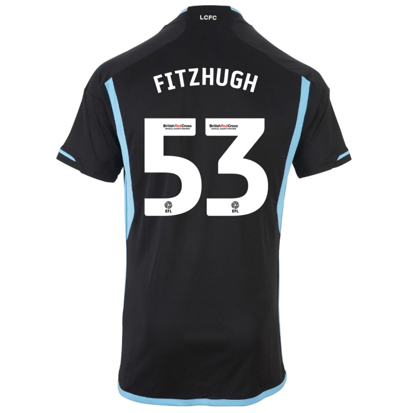 Damen Ethan Fitzhugh #53 Schwarz Auswärtstrikot Trikot 2023/24 T-Shirt