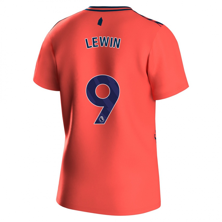 Damen Dominic Calvert-Lewin #9 Koralle Auswärtstrikot Trikot 2023/24 T-Shirt