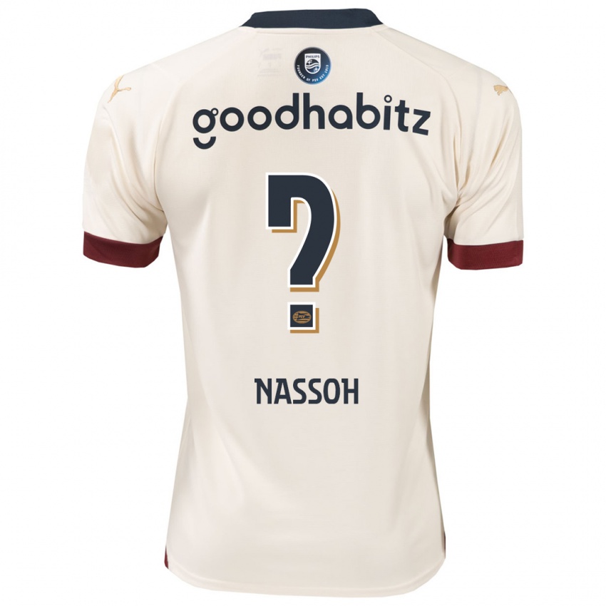 Damen Mohamed Nassoh #0 Cremefarben Auswärtstrikot Trikot 2023/24 T-Shirt