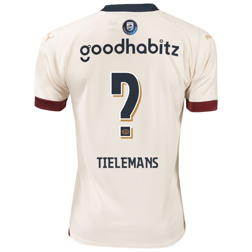 Damen Mathijs Tielemans #0 Cremefarben Auswärtstrikot Trikot 2023/24 T-Shirt