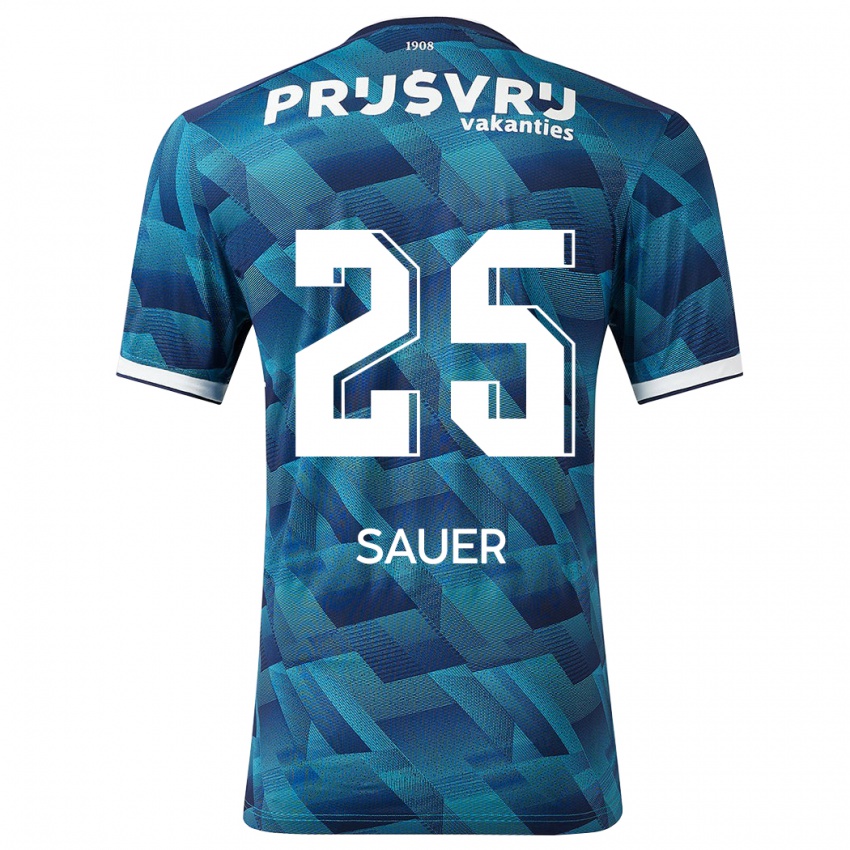 Damen Leo Sauer #25 Blau Auswärtstrikot Trikot 2023/24 T-Shirt