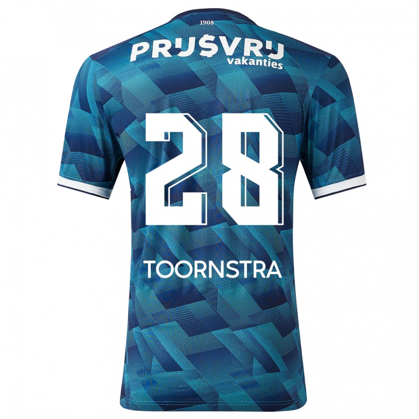Damen Jens Toornstra #28 Blau Auswärtstrikot Trikot 2023/24 T-Shirt