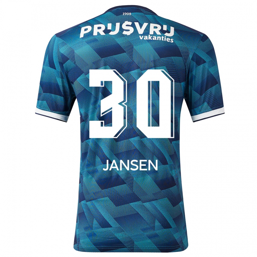 Damen Thijs Jansen #30 Blau Auswärtstrikot Trikot 2023/24 T-Shirt