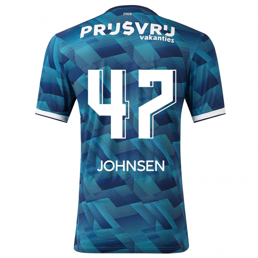 Damen Mikael Torset Johnsen #47 Blau Auswärtstrikot Trikot 2023/24 T-Shirt