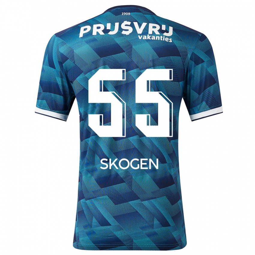 Damen Sondre Skogen #55 Blau Auswärtstrikot Trikot 2023/24 T-Shirt