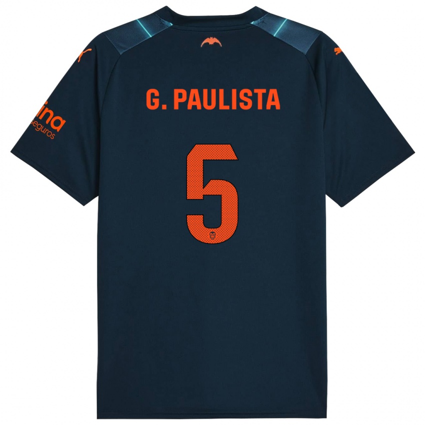 Damen Gabriel Paulista #5 Marineblau Auswärtstrikot Trikot 2023/24 T-Shirt