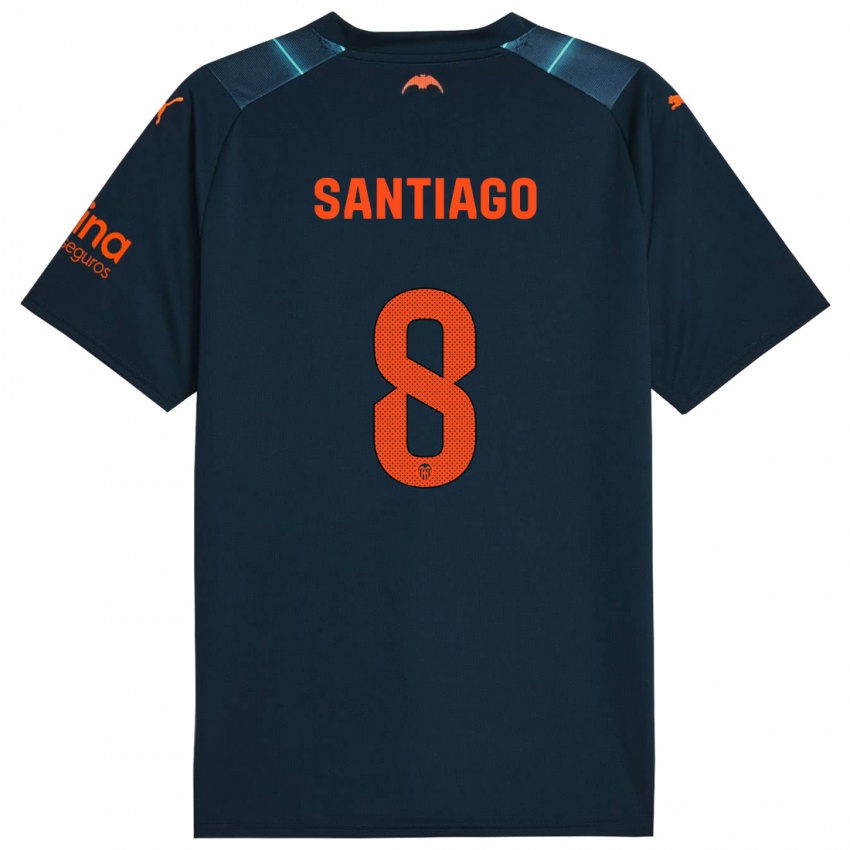 Damen Yellu Santiago #8 Marineblau Auswärtstrikot Trikot 2023/24 T-Shirt