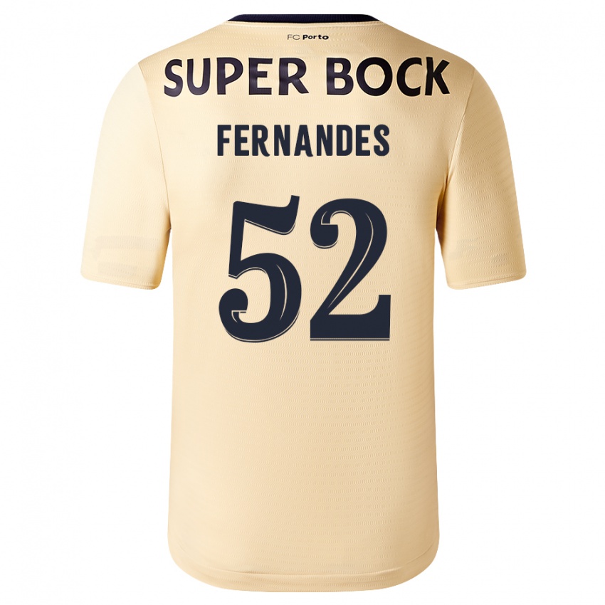 Damen Martim Fernandes #52 Beige-Gold Auswärtstrikot Trikot 2023/24 T-Shirt