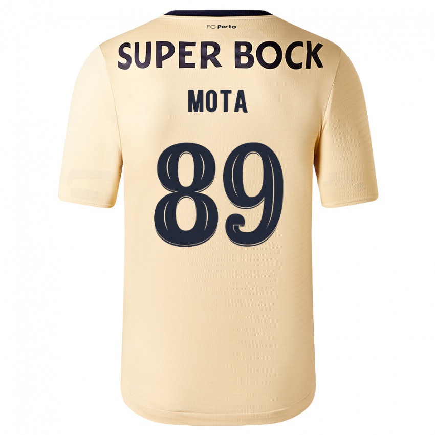 Damen Luís Mota #89 Beige-Gold Auswärtstrikot Trikot 2023/24 T-Shirt