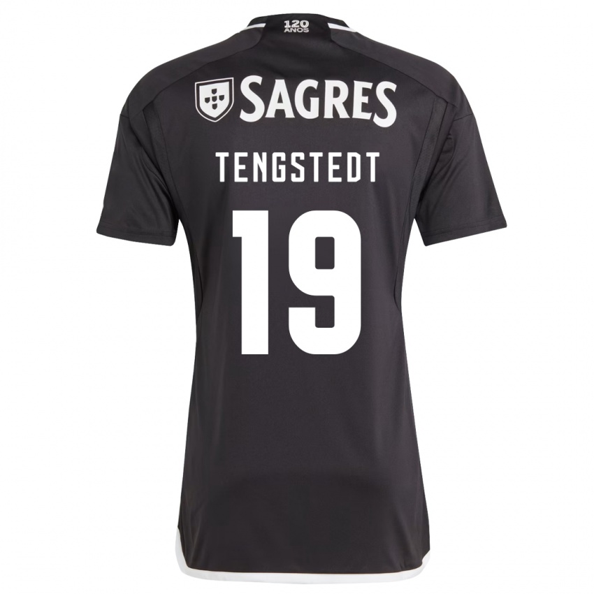 Damen Casper Tengstedt #19 Schwarz Auswärtstrikot Trikot 2023/24 T-Shirt