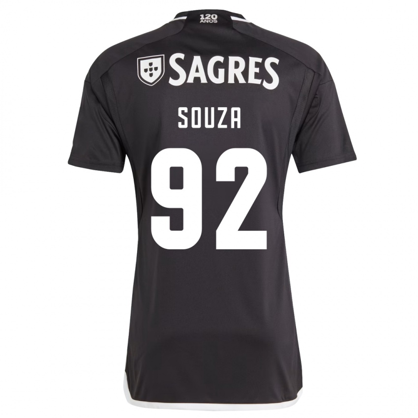Damen Pedro Souza #92 Schwarz Auswärtstrikot Trikot 2023/24 T-Shirt