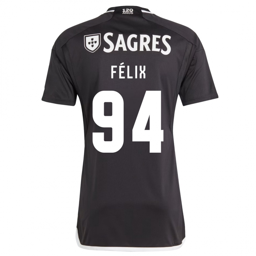 Damen Hugo Félix #94 Schwarz Auswärtstrikot Trikot 2023/24 T-Shirt