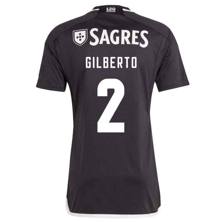Damen Gilberto #2 Schwarz Auswärtstrikot Trikot 2023/24 T-Shirt