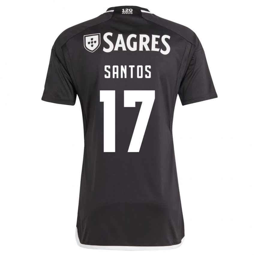 Damen Daniela Santos #17 Schwarz Auswärtstrikot Trikot 2023/24 T-Shirt