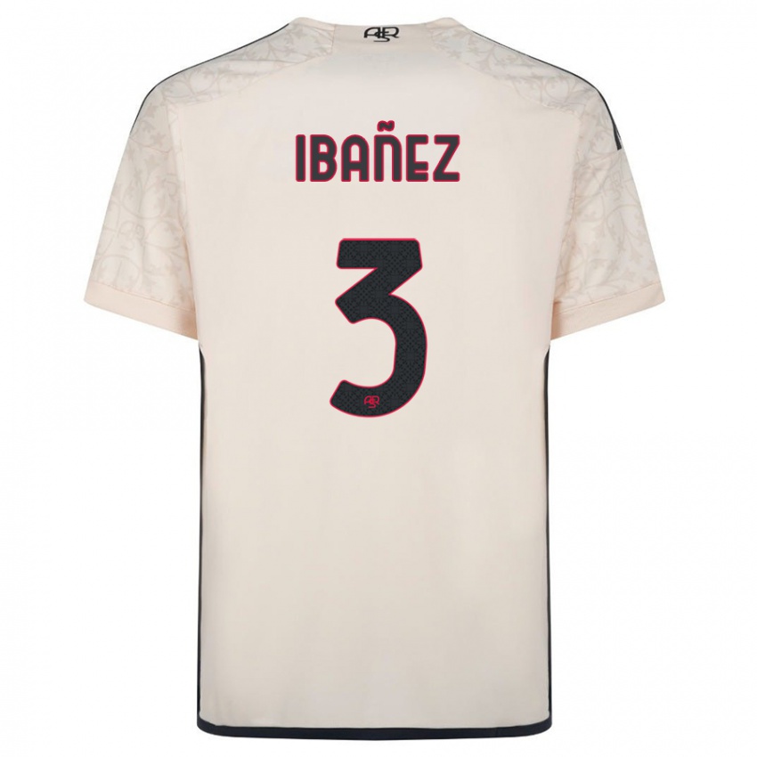 Damen Roger Ibanez #3 Cremefarben Auswärtstrikot Trikot 2023/24 T-Shirt