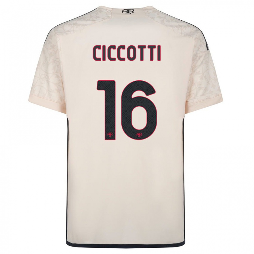 Damen Claudia Ciccotti #16 Cremefarben Auswärtstrikot Trikot 2023/24 T-Shirt