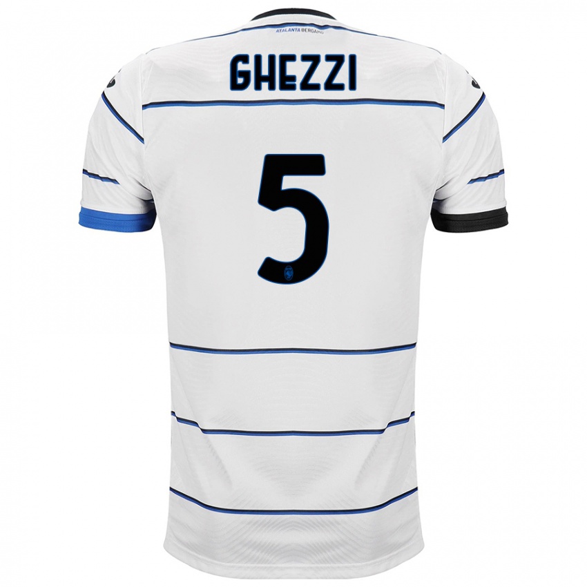 Damen Samuele Ghezzi #5 Weiß Auswärtstrikot Trikot 2023/24 T-Shirt