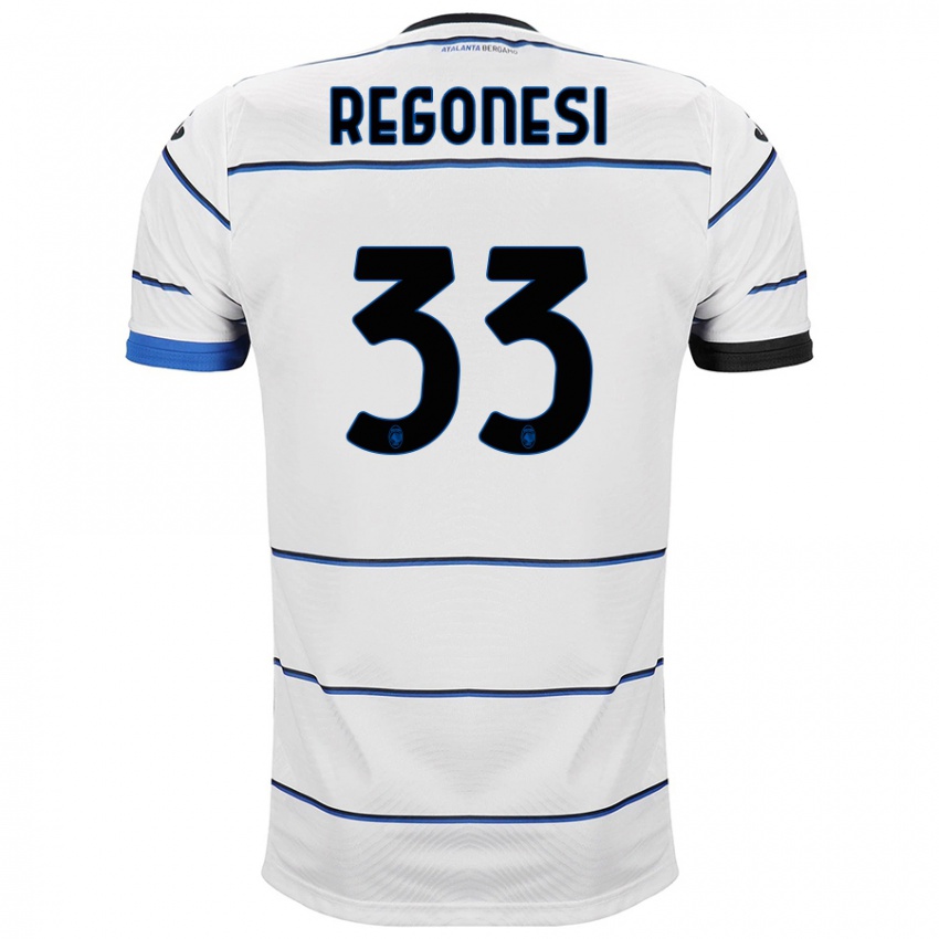 Damen Iacopo Regonesi #33 Weiß Auswärtstrikot Trikot 2023/24 T-Shirt