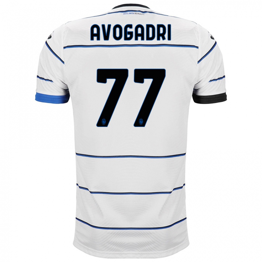 Damen Lorenzo Avogadri #77 Weiß Auswärtstrikot Trikot 2023/24 T-Shirt