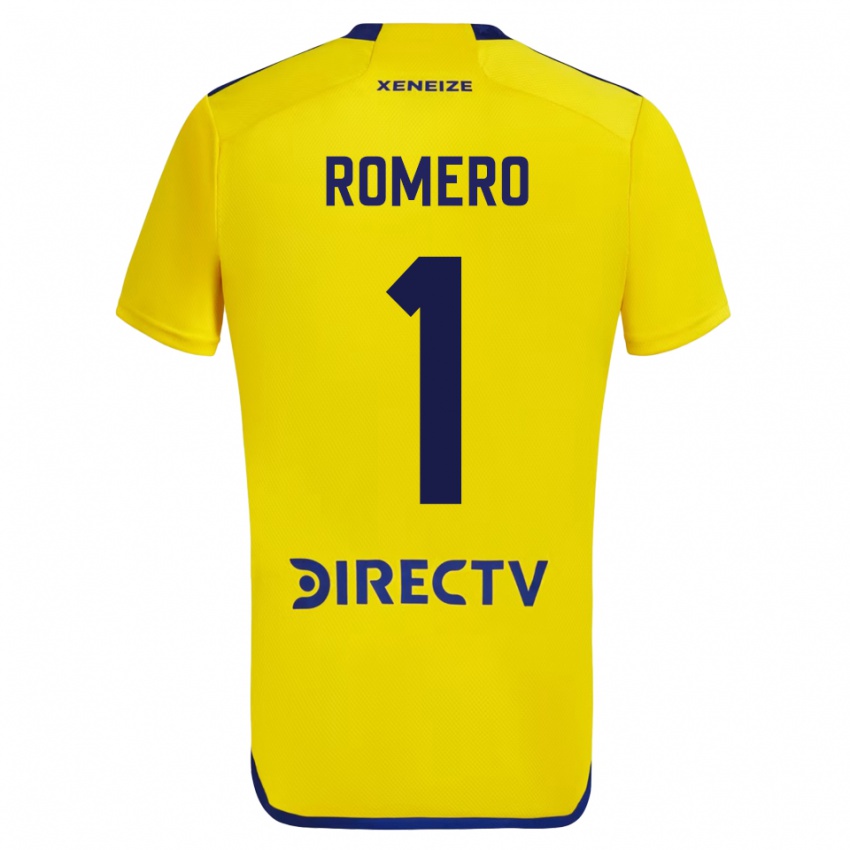 Damen Sergio Romero #1 Gelb Auswärtstrikot Trikot 2023/24 T-Shirt