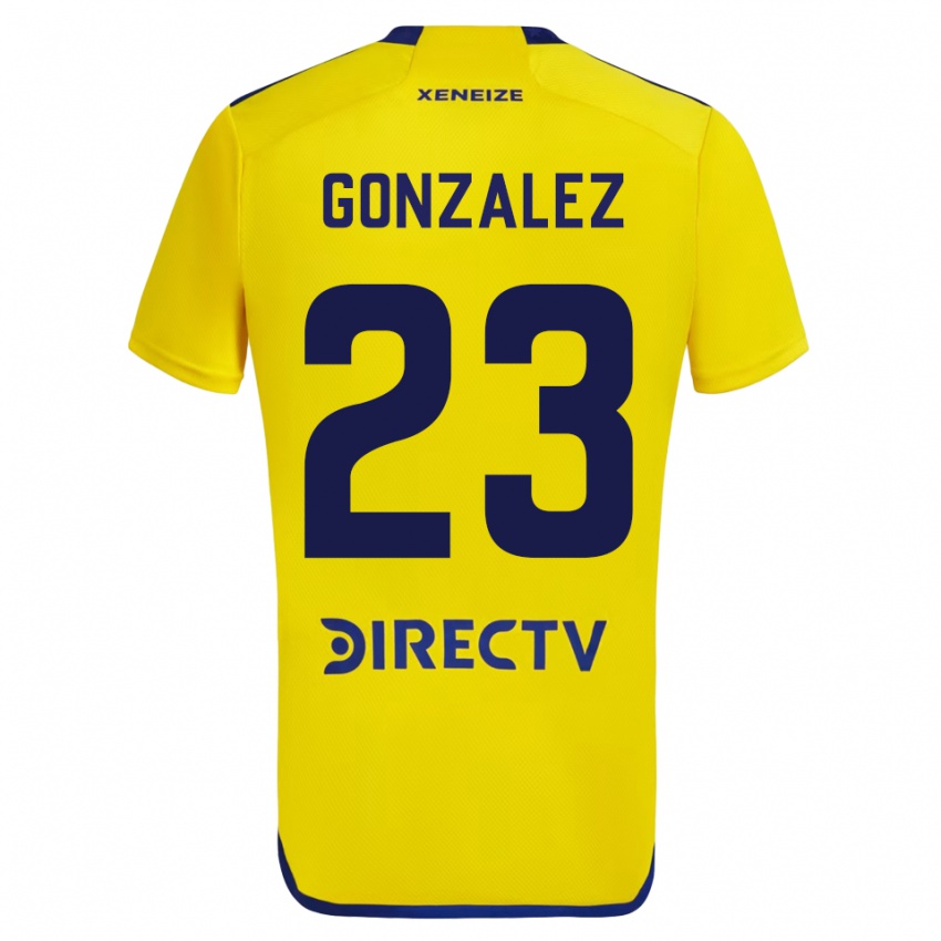 Damen Diego Gonzalez #23 Gelb Auswärtstrikot Trikot 2023/24 T-Shirt