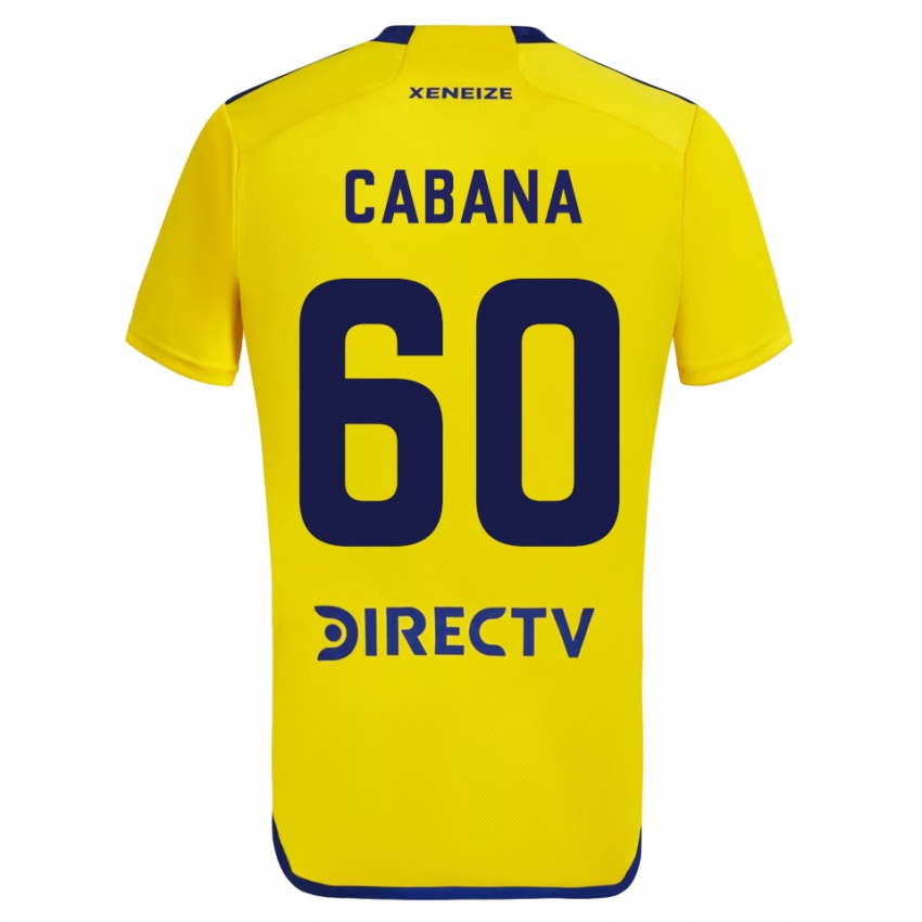 Damen Juan Pablo Cabana #60 Gelb Auswärtstrikot Trikot 2023/24 T-Shirt