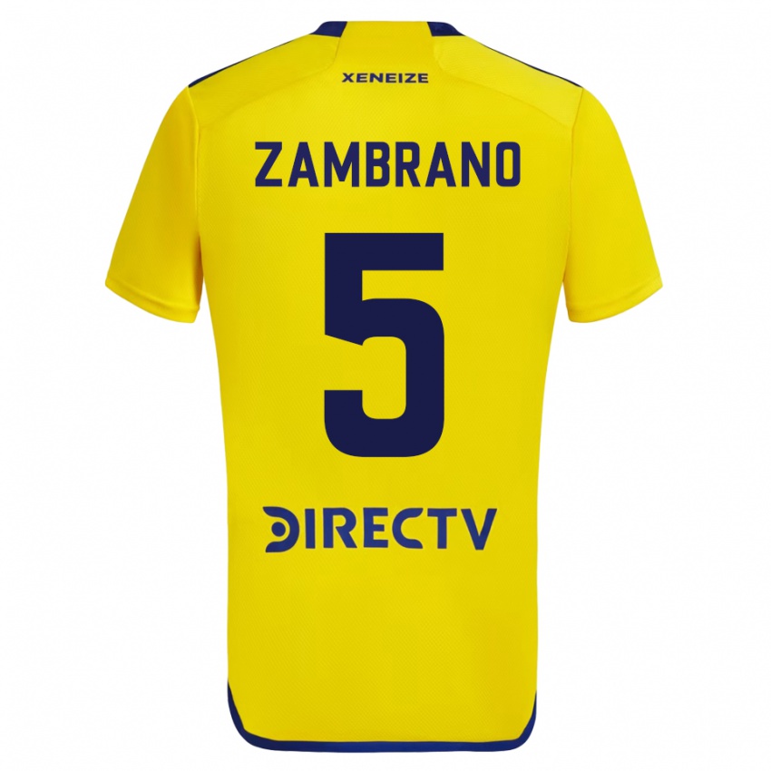 Damen Carlos Zambrano #5 Gelb Auswärtstrikot Trikot 2023/24 T-Shirt
