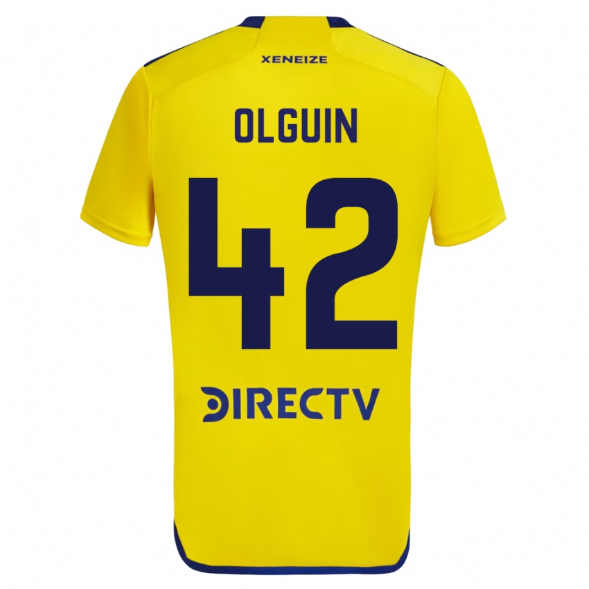 Damen Matias Olguin #42 Gelb Auswärtstrikot Trikot 2023/24 T-Shirt