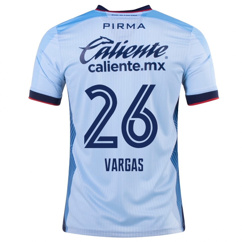 Damen Carlos Vargas #26 Himmelblau Auswärtstrikot Trikot 2023/24 T-Shirt