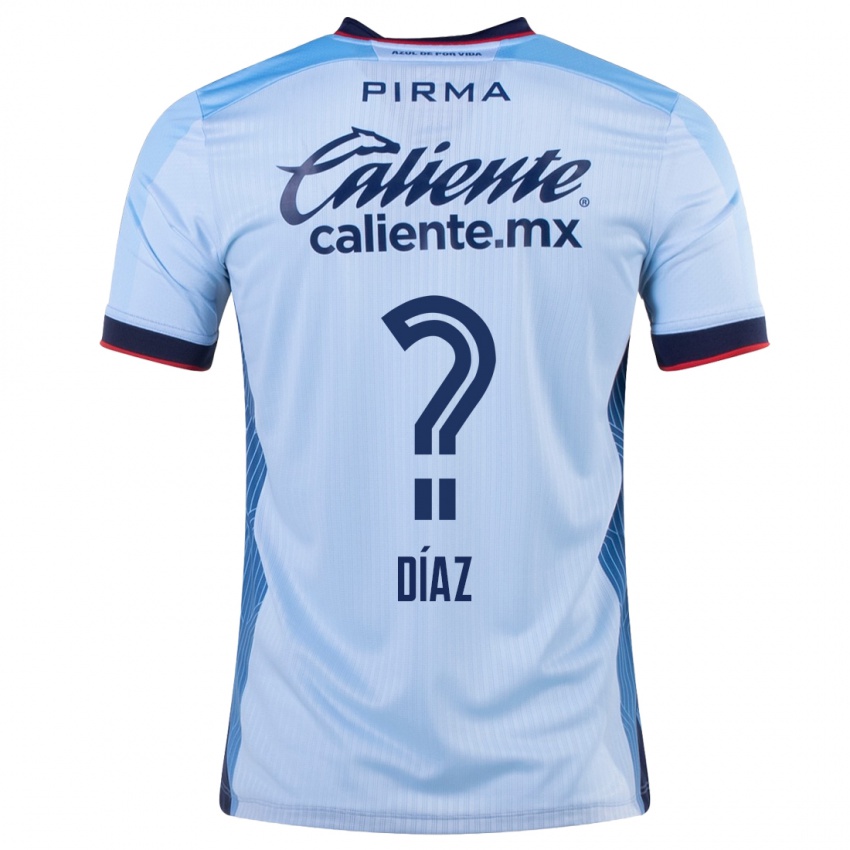 Damen Josué Díaz #0 Himmelblau Auswärtstrikot Trikot 2023/24 T-Shirt