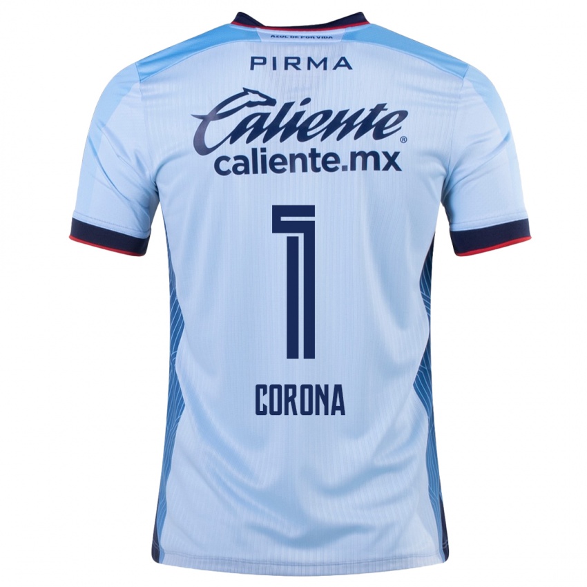 Damen Jose De Jesus Corona #1 Himmelblau Auswärtstrikot Trikot 2023/24 T-Shirt