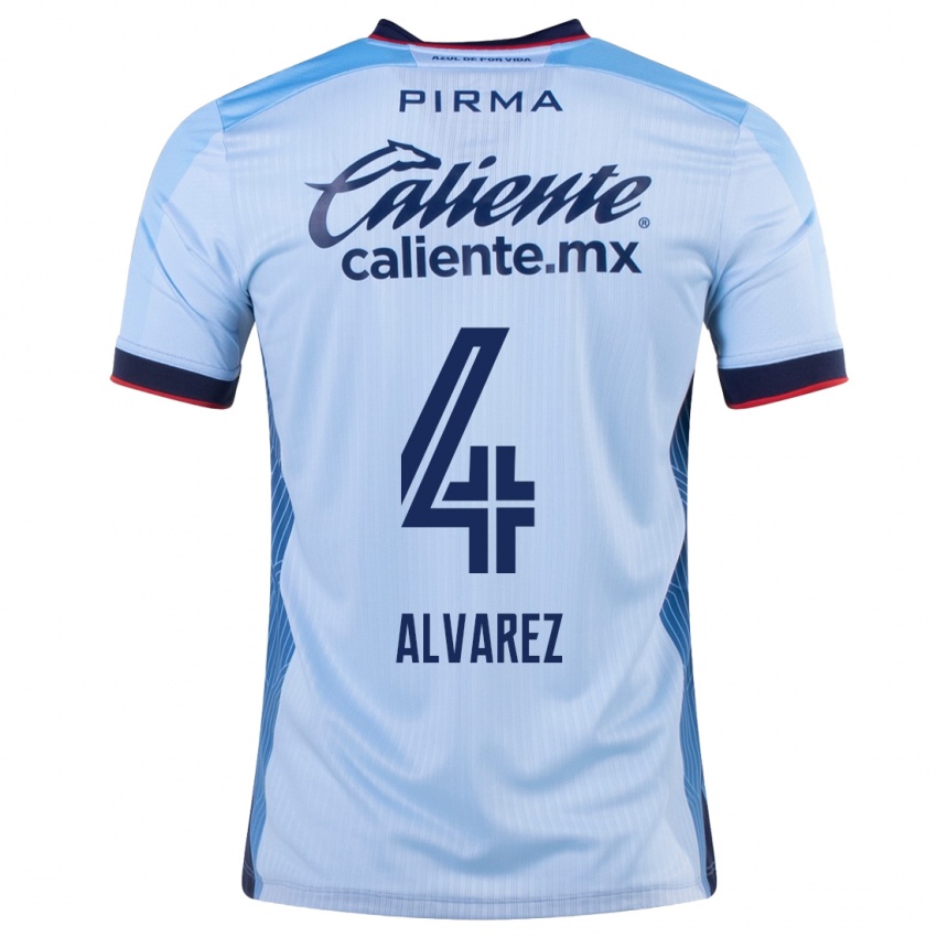 Damen Gabriela Alvarez #4 Himmelblau Auswärtstrikot Trikot 2023/24 T-Shirt