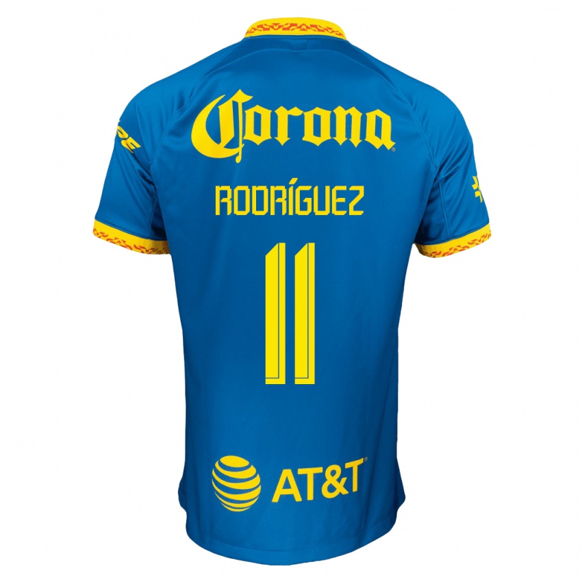 Damen Jonathan Rodriguez #11 Blau Auswärtstrikot Trikot 2023/24 T-Shirt