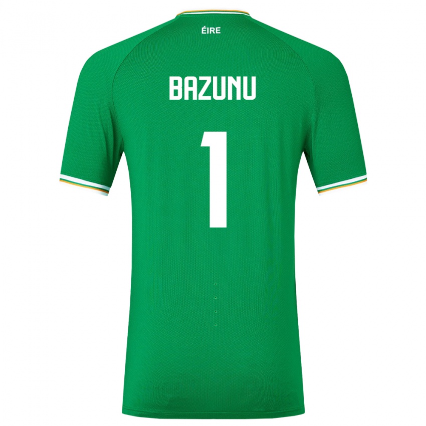 Kinder Irische Gavin Bazunu #1 Grün Heimtrikot Trikot 24-26 T-Shirt