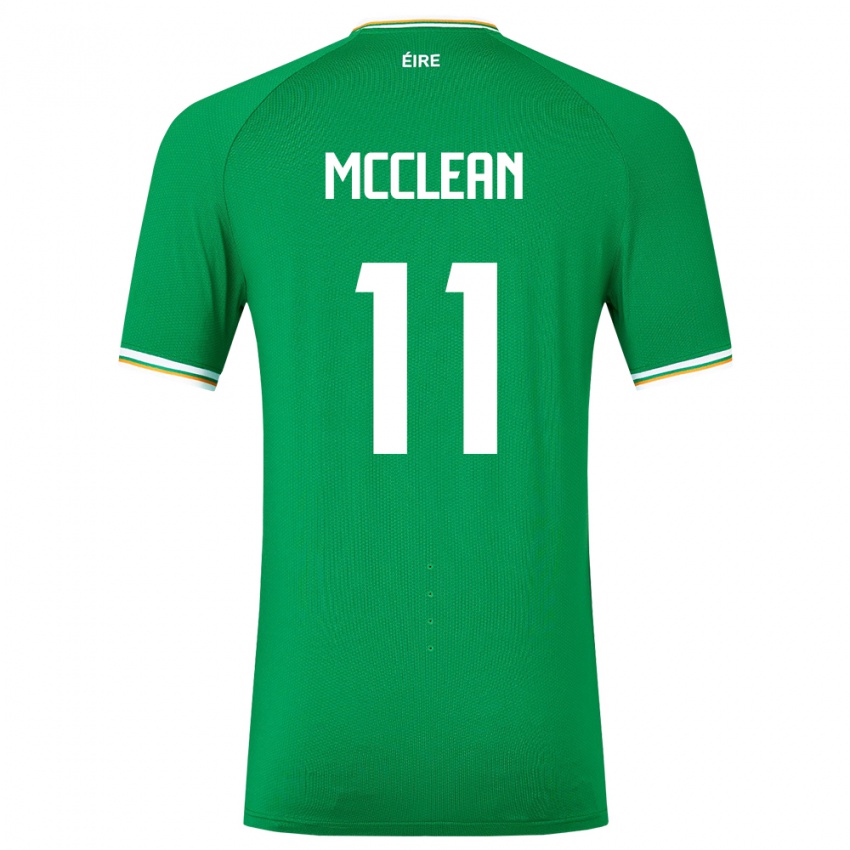 Kinder Irische James Mcclean #11 Grün Heimtrikot Trikot 24-26 T-Shirt