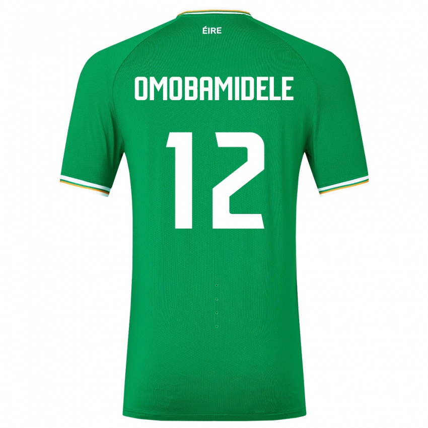 Kinder Irische Andrew Omobamidele #12 Grün Heimtrikot Trikot 24-26 T-Shirt