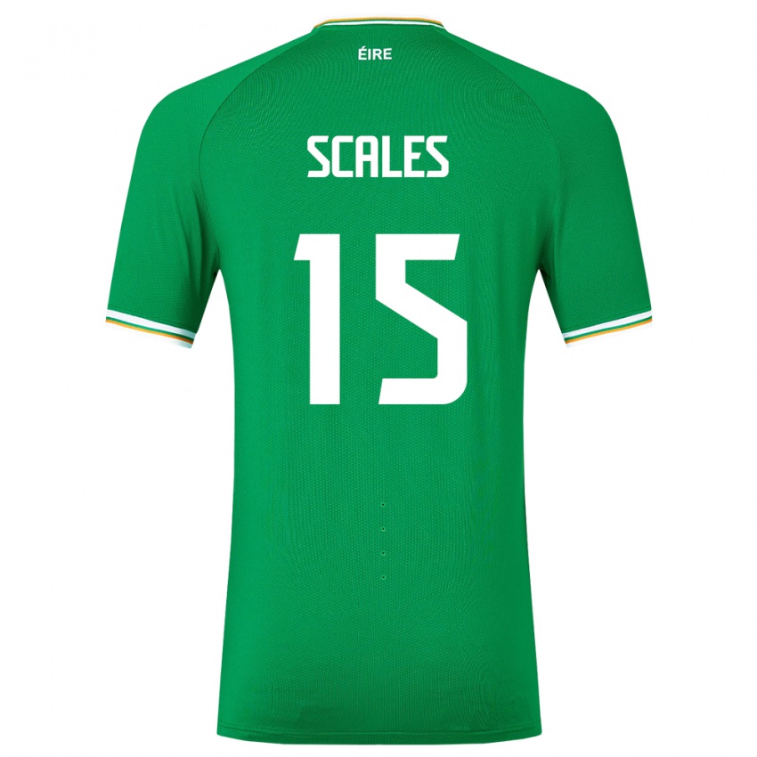 Kinder Irische Liam Scales #15 Grün Heimtrikot Trikot 24-26 T-Shirt