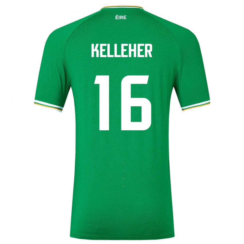 Kinder Irische Caoimhín Kelleher #16 Grün Heimtrikot Trikot 24-26 T-Shirt