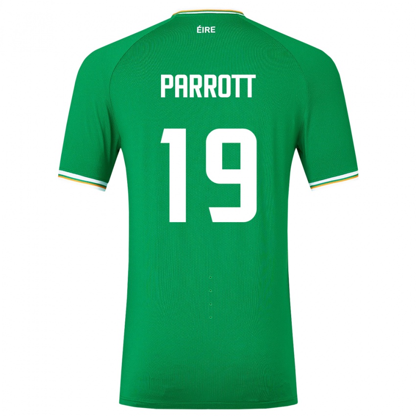 Kinder Irische Troy Parrott #19 Grün Heimtrikot Trikot 24-26 T-Shirt