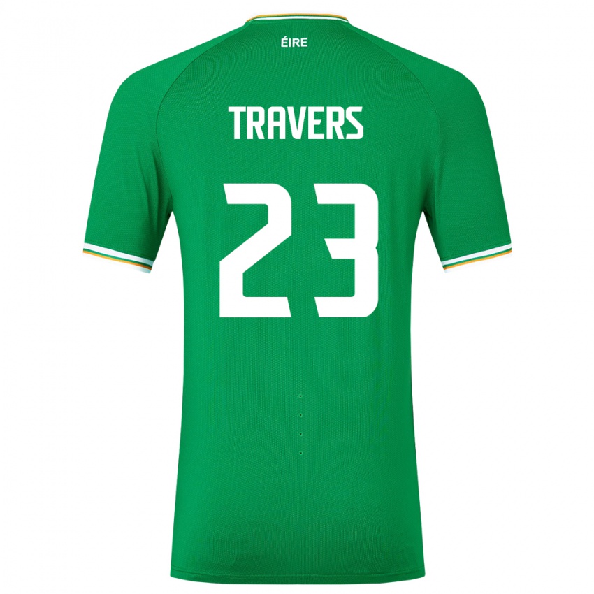 Kinder Irische Mark Travers #23 Grün Heimtrikot Trikot 24-26 T-Shirt