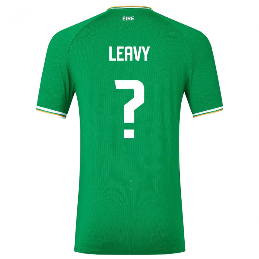 Kinder Irische Kian Leavy #0 Grün Heimtrikot Trikot 24-26 T-Shirt