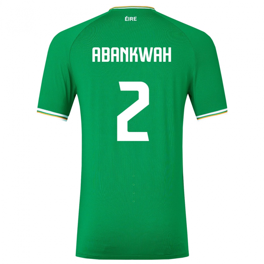 Kinder Irische James Abankwah #2 Grün Heimtrikot Trikot 24-26 T-Shirt