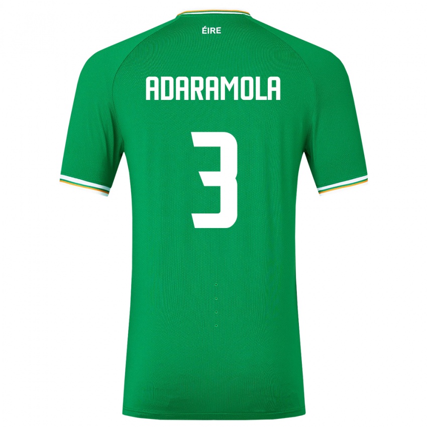 Kinder Irische Tayo Adaramola #3 Grün Heimtrikot Trikot 24-26 T-Shirt