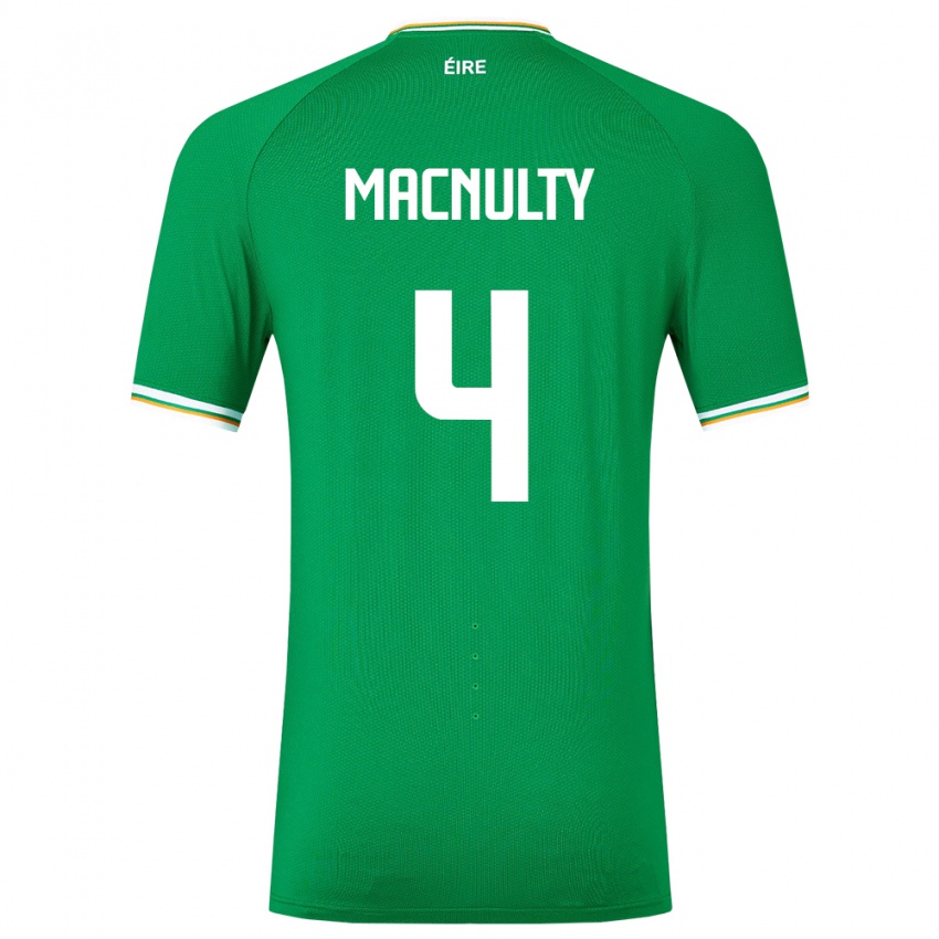 Kinder Irische Anselmo García Macnulty #4 Grün Heimtrikot Trikot 24-26 T-Shirt