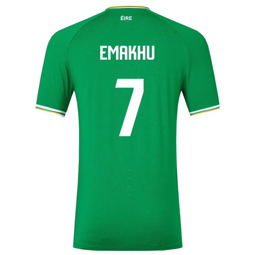 Kinder Irische Aidomo Emakhu #7 Grün Heimtrikot Trikot 24-26 T-Shirt