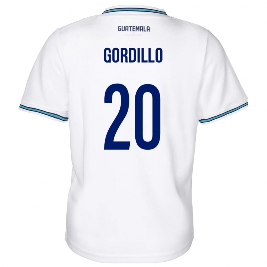 Damen Guatemala Gerardo Gordillo #20 Weiß Heimtrikot Trikot 24-26 T-Shirt