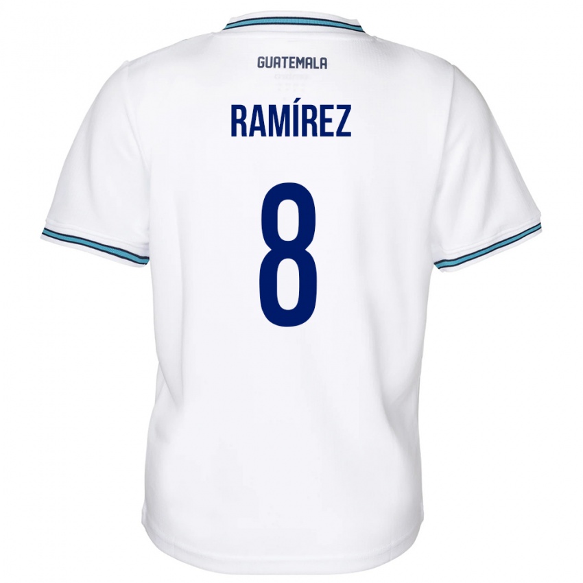 Damen Guatemala Dennis Ramírez #8 Weiß Heimtrikot Trikot 24-26 T-Shirt
