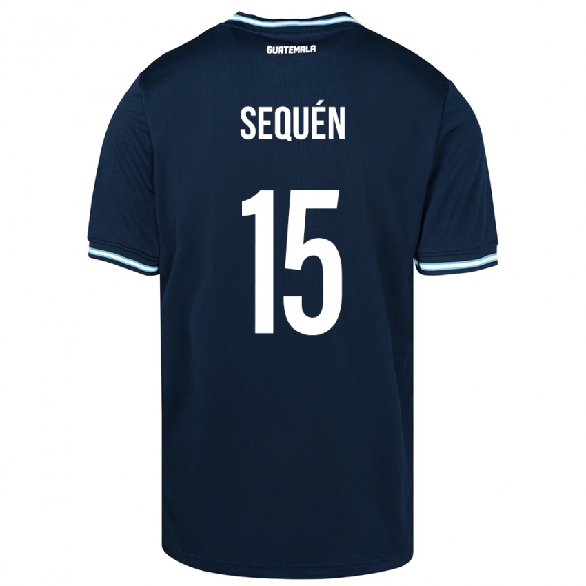 Damen Guatemala Marlon Sequén #15 Blau Auswärtstrikot Trikot 24-26 T-Shirt