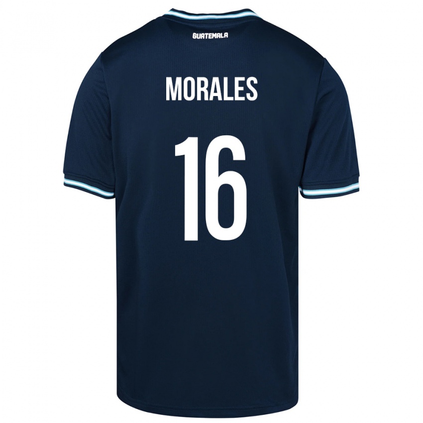 Damen Guatemala José Morales #16 Blau Auswärtstrikot Trikot 24-26 T-Shirt