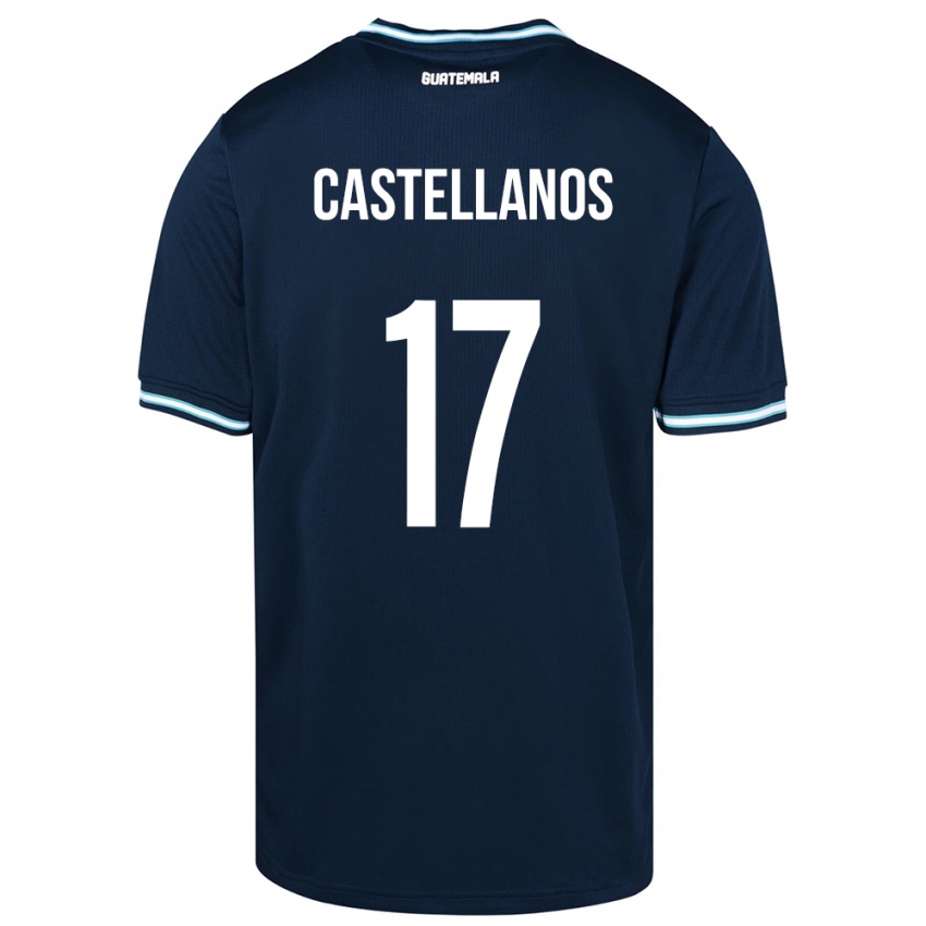 Damen Guatemala Óscar Castellanos #17 Blau Auswärtstrikot Trikot 24-26 T-Shirt